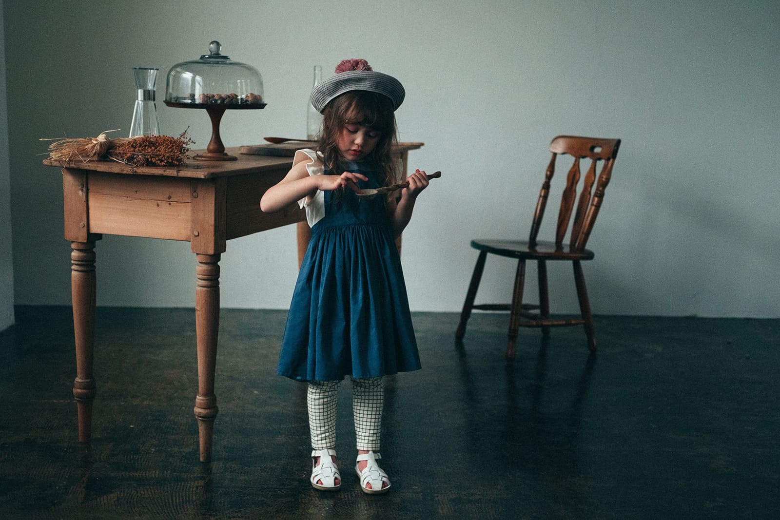 マールマール お食事エプロン bouquet 3 navy