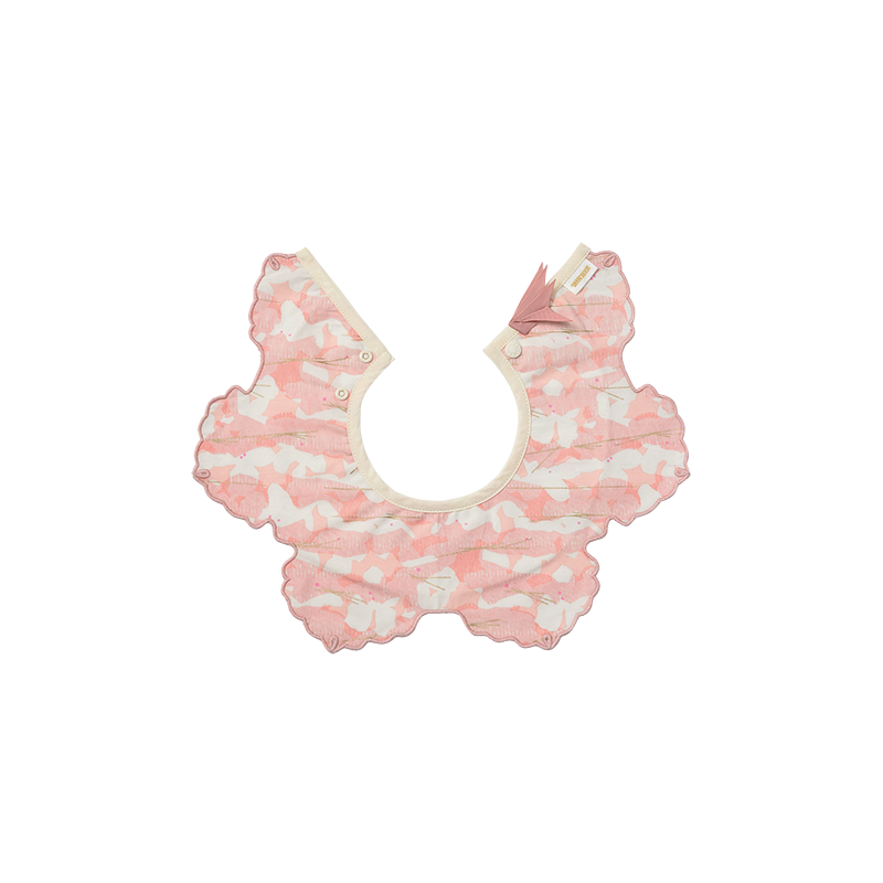 【WEB限定】Birth Flower Bib  / 春生まれに贈る特別なピンク