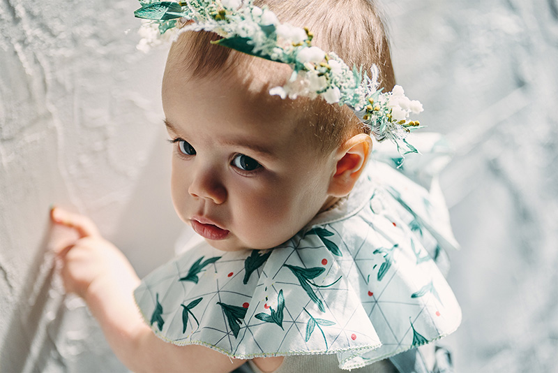 【Birth Flower Bib】5月の誕生花スタイ「SUZURAN」発売