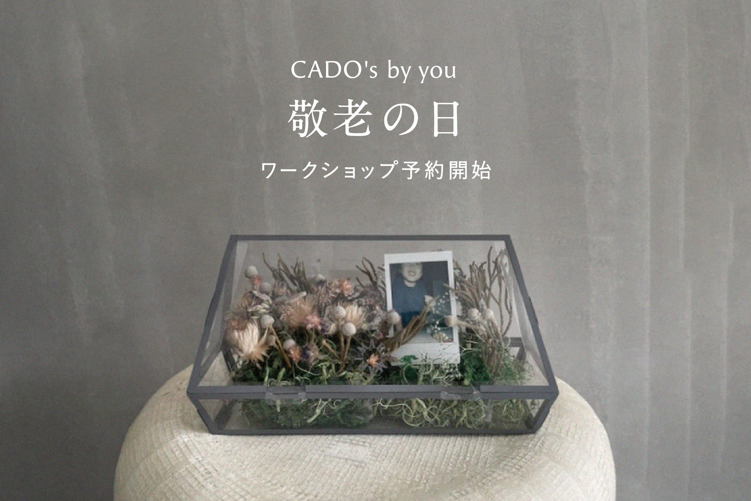 【CADO's by you -敬老の日- 】フラワーギフトの“体験型”ワークショップ予約開始！