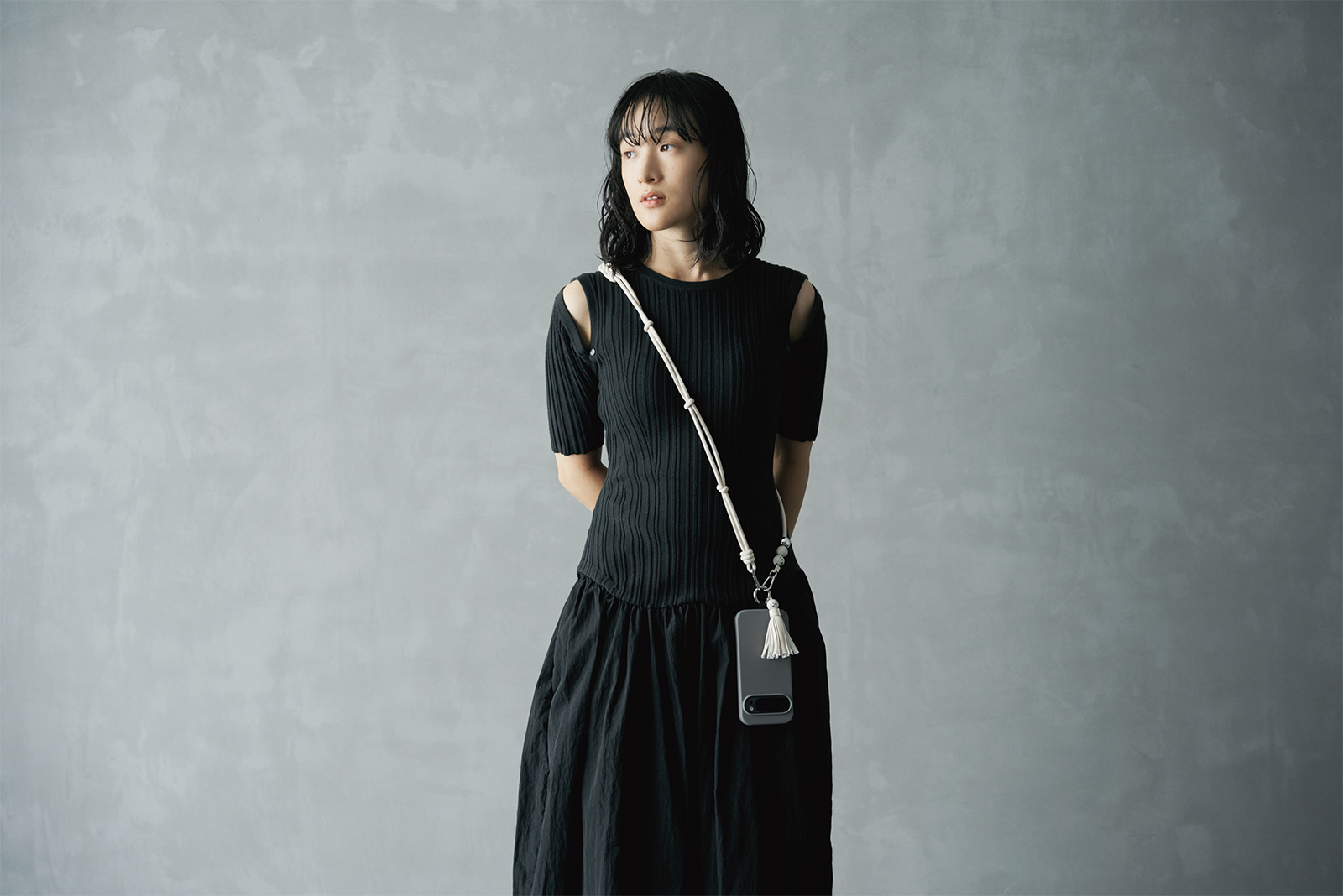 QUAL STRAP LONG ECRU